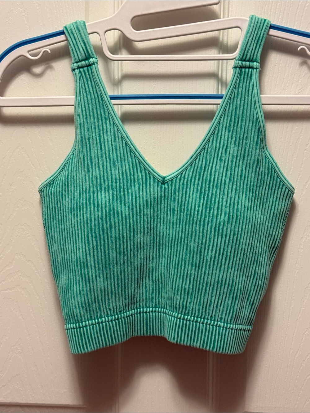 NWOT Zenana Ribbed V-Neck Tank Top in Teal